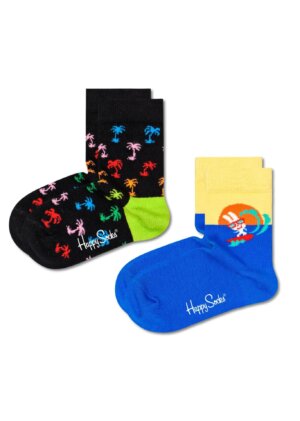Visita lo Store di Happy SocksHappy Socks 2-Pack Lion & Paw Kinder Sockens Calzini 2-3Y Pacco da 2 Lion&Paw Unisex Kids 